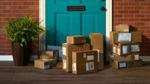 Navigate the peaks and valleys of seasonal demand. Boxes on porch.