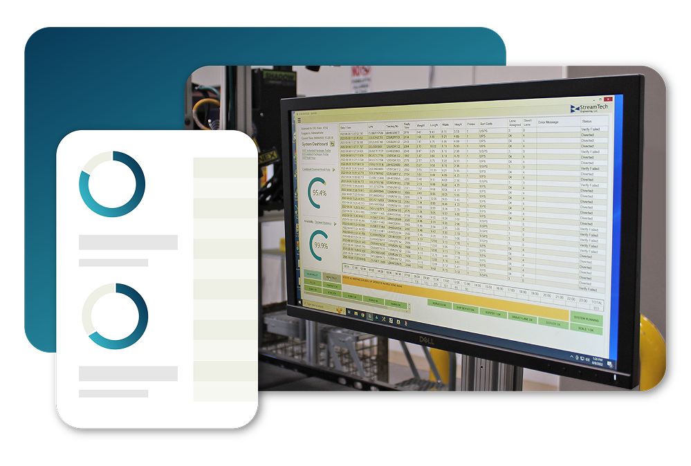 A warehouse control software panel