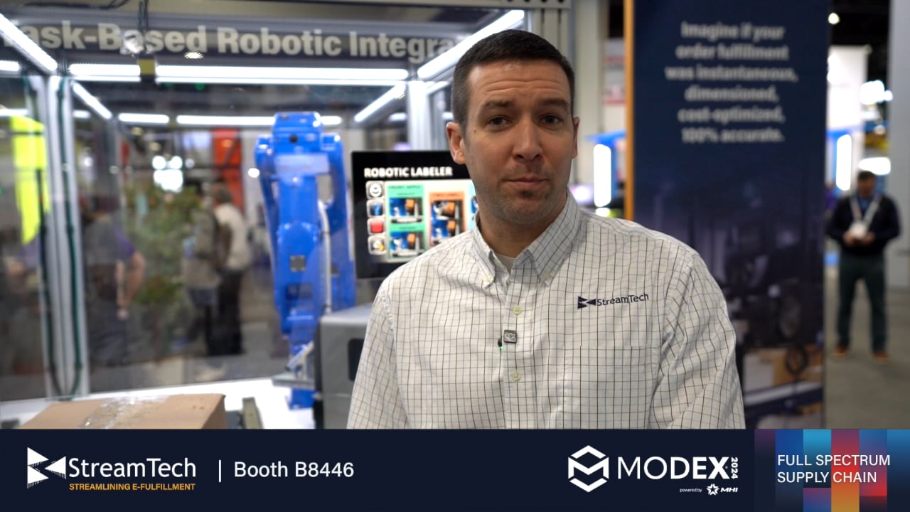 Robot Labeler at MODEX 2024